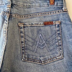 7 for All Mankind (worn once) low-rise, medium wash, boot cut jeans - 30